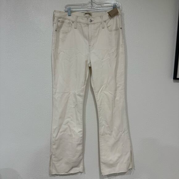NWT Madewell Kick Out Full Length Jeans in Vintage Canvas Cream Tan Size 31 - Picture 2 of 12